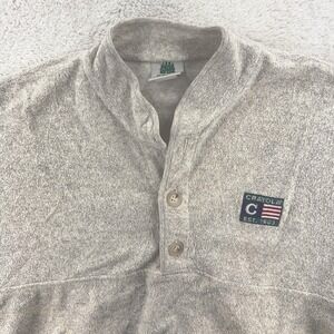 Vintage Crayola Crayon Fleece‎ Henley Pullover Sweater XS Embroidered USA